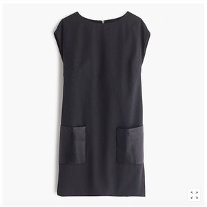 J. Crew Faux Leather Pocket Shift Dress